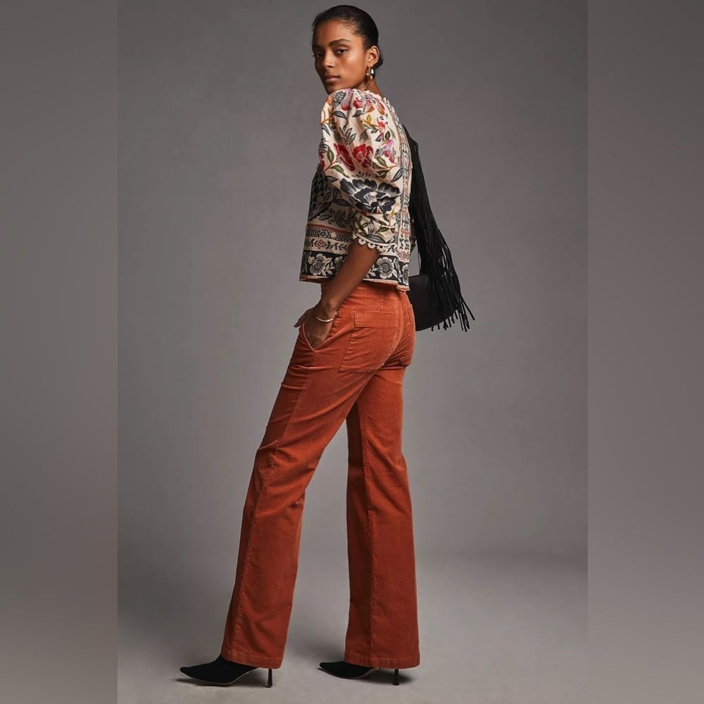 Anthropologie Maeve Wide-Leg Corduroy Pants